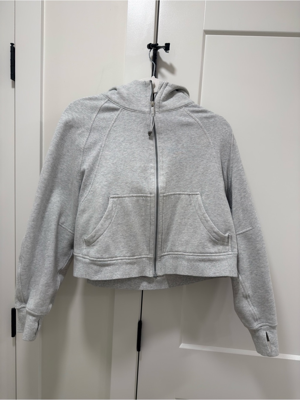 Light Gray lululemon Zip-Up hoodie